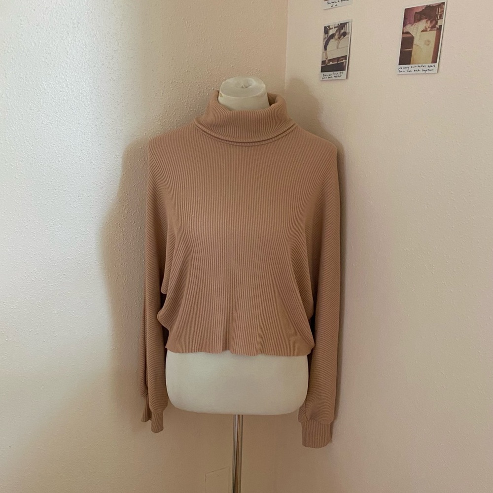 Sky and Sparrow Brown Turtleneck